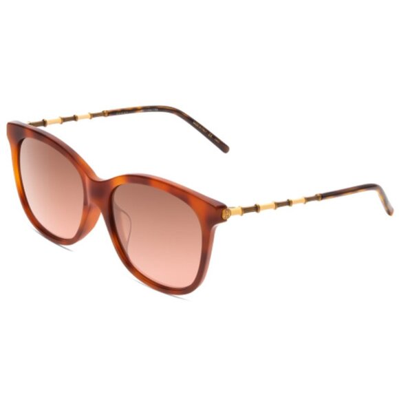 GUCCI GG0655SA-003 Women Cateye Sunglasses Havana Tortoise Brown Gold/Brown 56mm
